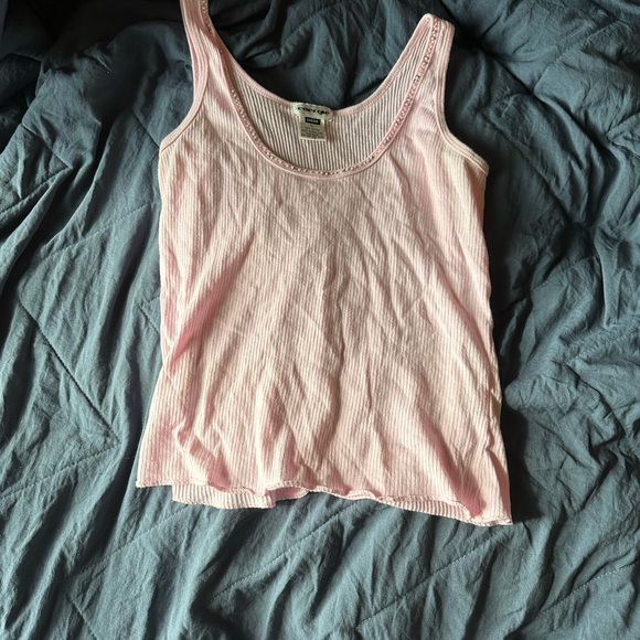 Energie Tops - Baby Pink Ribbed Tank Top